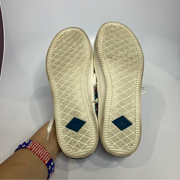 Sperry Crest vibe Liberty print sneakers women’s size 7 multicolor casual preppy - Picture 6 of 9